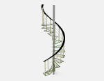 3d model of simple spiral spiral staircase