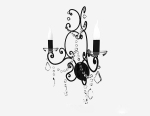 European black chandelier 3d model